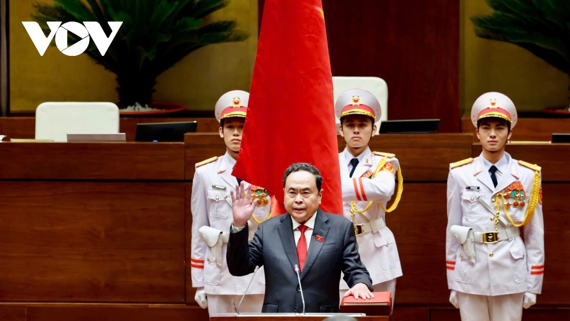 Telegram dan Surat Ucapan Selamat kepada Tran Thanh Man, Ketua MN Vietnam Angkatan XVI